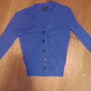 J. Crew Blue Button up cardigan